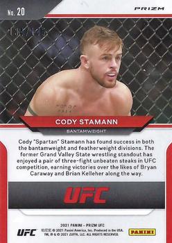 2021 Panini Prizm UFC - Purple Prizms #20 Cody Stamann Back