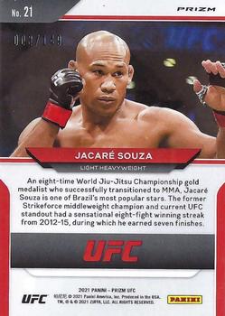 2021 Panini Prizm UFC - Purple Prizms #21 Jacare Souza Back