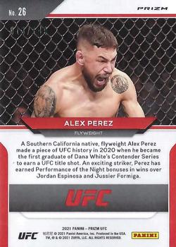 2021 Panini Prizm UFC - Purple Prizms #26 Alex Perez Back