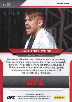 2021 Panini Prizm UFC - Purple Prizms #39 Nathaniel Wood Back