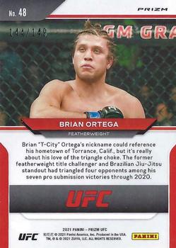 2021 Panini Prizm UFC - Purple Prizms #48 Brian Ortega Back