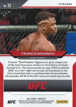 2021 Panini Prizm UFC - Purple Prizms #52 Francis Ngannou Back