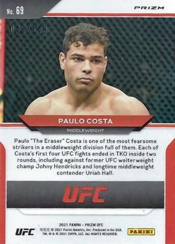 2021 Panini Prizm UFC - Purple Prizms #69 Paulo Costa Back