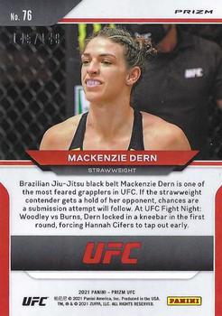 2021 Panini Prizm UFC - Purple Prizms #76 Mackenzie Dern Back