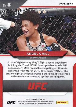 2021 Panini Prizm UFC - Purple Prizms #86 Angela Hill Back