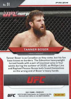 2021 Panini Prizm UFC - Purple Prizms #91 Tanner Boser Back