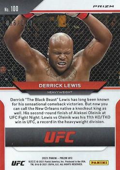 2021 Panini Prizm UFC - Purple Prizms #100 Derrick Lewis Back