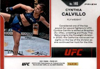 2021 Panini Prizm UFC - Purple Prizms #146 Cynthia Calvillo Back