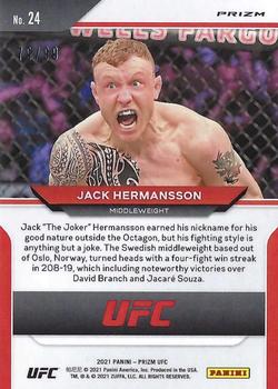 2021 Panini Prizm UFC - Orange Prizms #24 Jack Hermansson Back