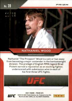 2021 Panini Prizm UFC - Orange Prizms #39 Nathaniel Wood Back