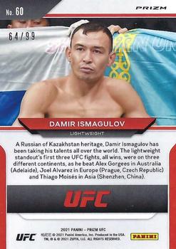 2021 Panini Prizm UFC - Orange Prizms #60 Damir Ismagulov Back