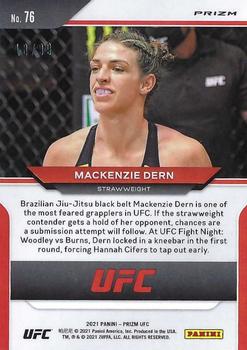 2021 Panini Prizm UFC - Orange Prizms #76 Mackenzie Dern Back
