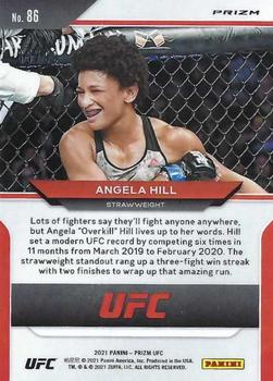 2021 Panini Prizm UFC - Orange Prizms #86 Angela Hill Back