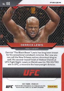 2021 Panini Prizm UFC - Orange Prizms #100 Derrick Lewis Back