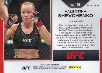 2021 Panini Prizm UFC - Orange Prizms #139 Valentina Shevchenko Back