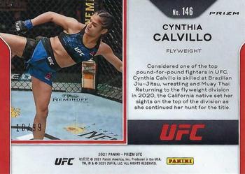 2021 Panini Prizm UFC - Orange Prizms #146 Cynthia Calvillo Back