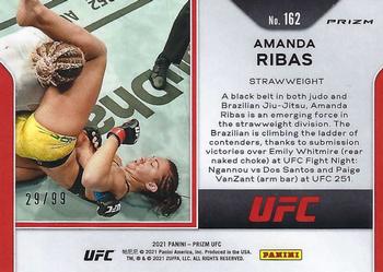 2021 Panini Prizm UFC - Orange Prizms #162 Amanda Ribas Back