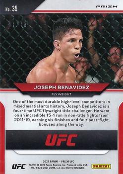 2021 Panini Prizm UFC - Neon Green Prizms #35 Joseph Benavidez Back