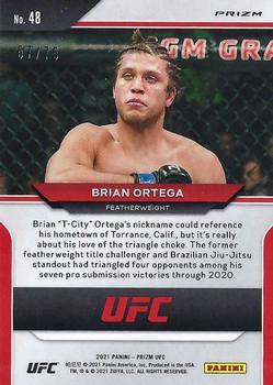 2021 Panini Prizm UFC - Neon Green Prizms #48 Brian Ortega Back