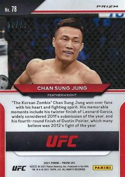 2021 Panini Prizm UFC - Neon Green Prizms #78 Chan Sung Jung Back