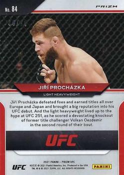 2021 Panini Prizm UFC - Neon Green Prizms #84 Jiri Prochazka Back