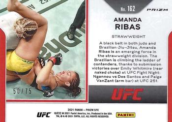 2021 Panini Prizm UFC - Neon Green Prizms #162 Amanda Ribas Back