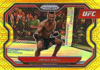 2021 Panini Prizm UFC - Gold Prizms #129 Uriah Hall Front