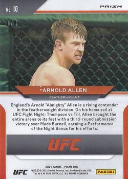2021 Panini Prizm UFC - Octagon Prizms #10 Arnold Allen Back
