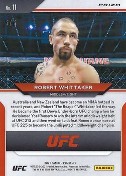 2021 Panini Prizm UFC - Octagon Prizms #11 Robert Whittaker Back