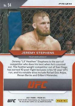 2021 Panini Prizm UFC - Octagon Prizms #54 Jeremy Stephens Back