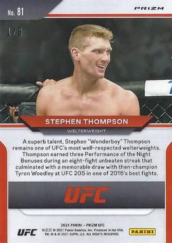 2021 Panini Prizm UFC - Octagon Prizms #81 Stephen Thompson Back