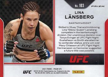 2021 Panini Prizm UFC - Octagon Prizms #103 Lina Lansberg Back