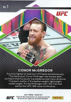 2021 Panini Prizm UFC - Fearless #1 Conor McGregor Back