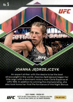 2021 Panini Prizm UFC - Fearless #5 Joanna Jedrzejczyk Back