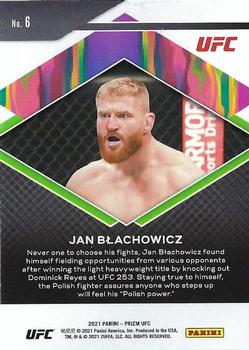 2021 Panini Prizm UFC - Fearless #6 Jan Blachowicz Back