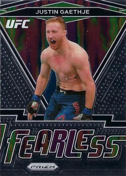 2021 Panini Prizm UFC - Fearless #7 Justin Gaethje Front