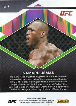 2021 Panini Prizm UFC - Fearless #8 Kamaru Usman Back