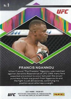 2021 Panini Prizm UFC - Fearless #9 Francis Ngannou Back
