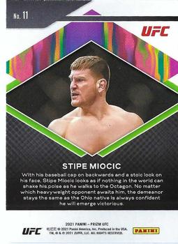 2021 Panini Prizm UFC - Fearless #11 Stipe Miocic Back