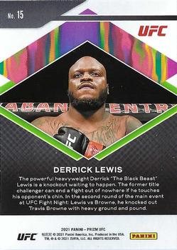 2021 Panini Prizm UFC - Fearless #15 Derrick Lewis Back