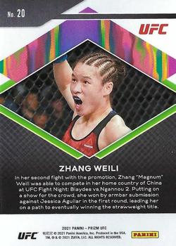 2021 Panini Prizm UFC - Fearless #20 Zhang Weili Back