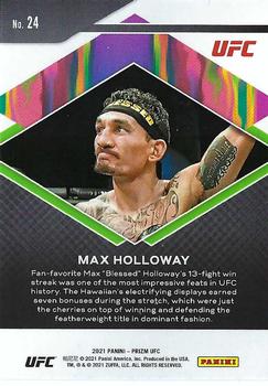 2021 Panini Prizm UFC - Fearless #24 Max Holloway Back