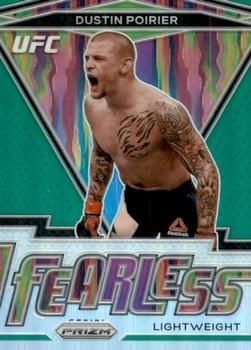 2021 Panini Prizm UFC - Fearless Green Prizms #4 Dustin Poirier Front