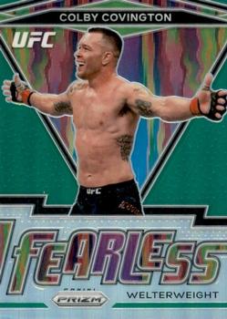 2021 Panini Prizm UFC - Fearless Green Prizms #23 Colby Covington Front