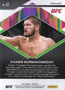 2021 Panini Prizm UFC - Fearless Silver Prizms #22 Khabib Nurmagomedov Back
