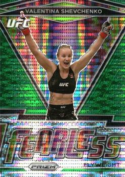 2021 Panini Prizm UFC - Fearless Green Pulsar Prizms #13 Valentina Shevchenko Front