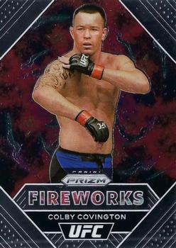 2021 Panini Prizm UFC - Fireworks #6 Colby Covington Front