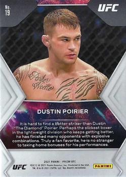 2021 Panini Prizm UFC - Fireworks #19 Dustin Poirier Back