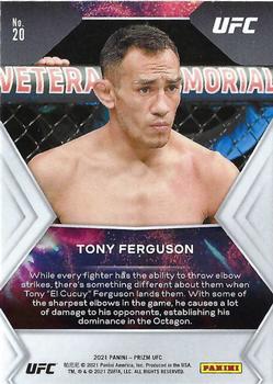 2021 Panini Prizm UFC - Fireworks #20 Tony Ferguson Back