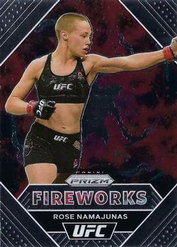 2021 Panini Prizm UFC - Fireworks #25 Rose Namajunas Front